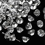 K9 Glass, Imitation Austrian Crystal Beads, Grade AAA, Faceted, Diamond, Clear, 7x5mm, Hole: 0.9~1mm(SWAR-F075-8mm-01)