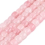 Ombre Effect Dyed Glass Beads Strands, Imitation Gemstones, Rondelle, Pink, 8x6mm, Hole: 1~1.4mm, about 114~125pcs/strand, 28.35~30.71 inch(72~78cm)(GLAA-Q106-05B-A01)