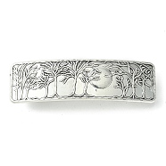 Alloy Hair Barrettes, for Woman Girls, Antique Silver, 82x23.5x12mm(OHAR-C010-04AS)