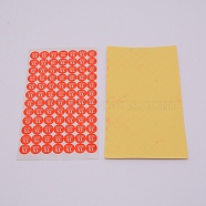 Size XL Clothing Size Round Sticker Labels, Adhesive Stickers, for Clothing T Shirts, Orange, 15.5x9x0.02cm, 84pcs/sheet, 15sheets/set, 1260pcs/set(DIY-WH0209-86C)
