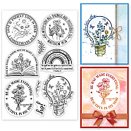 Custom PVC Plastic Clear Stamps, for DIY Scrapbooking, Photo Album Decorative, Cards Making, Flower, 160x110x3mm(DIY-WH0448-0154)