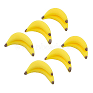 Imitation Banana Decoration Set, for Photography Props, Bakery Display, Yellow, 23x10.5x8mm(RESI-CJ0002-28)