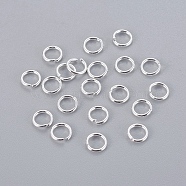 304 Stainless Steel Jump Rings, Open Jump Rings, Silver Color Plated, 20 Gauge, 6x0.8mm, Inner Diameter: 4.5mm(STAS-E464-09K-S)