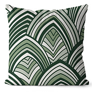 Green Series Polyester Throw Pillow Covers, Cushion Cover, for Couch Sofa Bed, Square, Leaf, 450x450mm(PW23050336871)