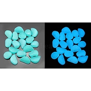 Plastic Imitation Luminous Stone Display Decoration, Nuggest, Cyan, 27mm(PW-WG21176-05)