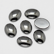 Non-magnetic Synthetic Hematite Cabochons, Oval, 18x13x5mm(X-G-P162-04-13x18mm)