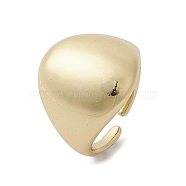 Brass Adjustable Open Rings, Real 18K Gold Plated, Inner Diameter: 16.6mm(RJEW-K257-56G)