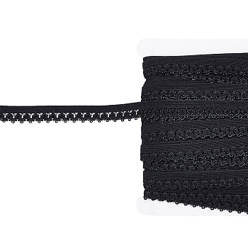Flat Elastic Rubber Cord/Band, Webbing Garment Sewing Accessories, Black, 13mm