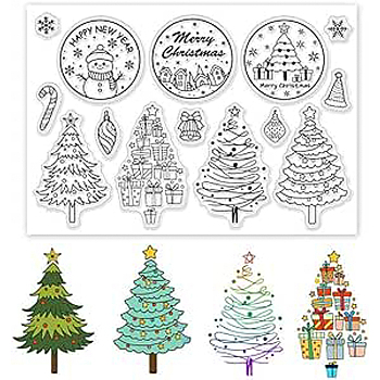 PVC Plastic Stamps, for DIY Scrapbooking, Photo Album Decorative, Cards Making, Stamp Sheets, Mountain & Forest, 16x11x0.3cm