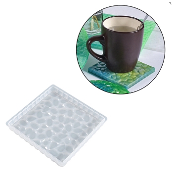 DIY Diamond Pattern Display Base Silicone Molds, Resin Casting Molds, for UV Resin & Epoxy Resin Craft Making, Square, Ghost White, 96.5x96.5x9mm