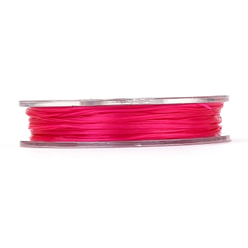 Strong Stretchy Beading Elastic Thread, Flat Elastic Crystal String, Crimson, 0.8mm, about 10.93 yards(10m)/roll