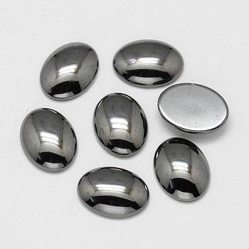 Non-magnetic Synthetic Hematite Cabochons, Oval, 18x13x5mm