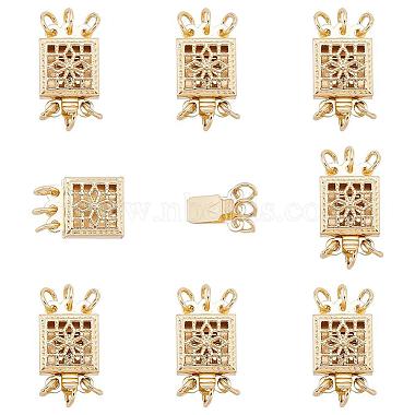 Golden Square Brass Box Clasps