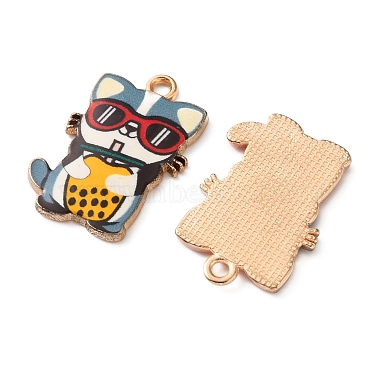 Printed Alloy Enamel Pendants(FIND-G118-01G)-2