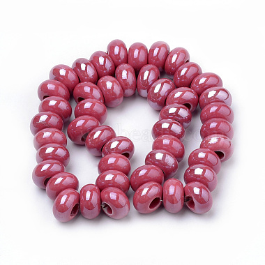 Perles en porcelaine manuelles(PORC-Q219-15x9-F18)-2