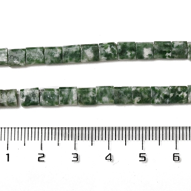 natürliche grüne Fleck Jaspis Perlen Stränge(G-F762-A21-01)-5