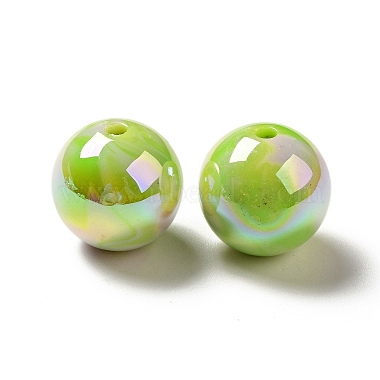 Placage uv perles acryliques irisées arc-en-ciel opaques(MACR-D063-01B-01)-2