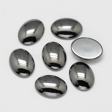 18mm Oval Non-magnetic Hematite Cabochons
