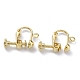 Brass Clip-on Earring Findings(X-KK-Z007-21G)-2