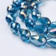 Electroplate Glass Beads Strands(X-EGLA-D015-15x10mm-31)-2