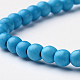 Synthetic Turquoise Round Bead Stretch Bracelets(BJEW-L594-B09)-2