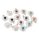 Natural & Synthetic Mixed Gemstone Pendants(G-F692-C)-1