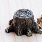 Mini Resin Stumps, Dollhouse Garden Decorations, Black, 20x17x10mm(MIMO-PW0003-166A)