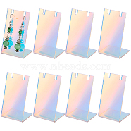 Custom Acrylic Slant Back Earring Display Stands, Jewelry Holder for Single Pair Dangle Earring Showing, Rectangle, Colorful, 3.6x4.45x8.05cm(ODIS-WH0099-04)