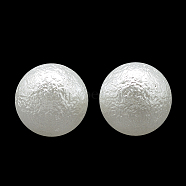 Imitation Pearl Acrylic Beads, Undrilled/No Hole, Matte Style, Round, White, 10mm(ACRP-R008-10mm-01)