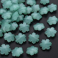 Imitation Jelly Acrylic Beads, Faceted, Snowflake, Medium Aquamarine, 15x14x6mm, Hole: 1.6mm, about 970pcs/500g(MACR-S373-92-E02)