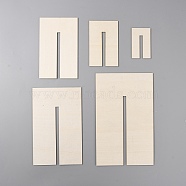 5Pcs Wood Bow Tie Boards, for Bow Tie Crafts Making Tools, Rectangle, Antique White, 80~240x50~150x2.2~2.3mm(DIY-WH0049-10)