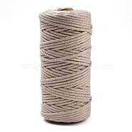 Cotton String Threads, Macrame Cord, Decorative String Threads, for DIY Crafts, Gift Wrapping and Jewelry Making, Tan, 3mm, about 109.36 Yards(100m)/Roll.(OCOR-T001-02-40)