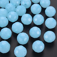 Imitation Jelly Acrylic Beads, Faceted, Round, Light Sky Blue, 16.5x16mm, Hole: 2.5mm, about 288pcs/500g(MACR-S373-97C-E08)