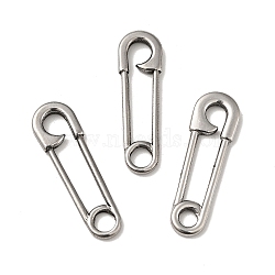 Tibetan Style 304 Stainless Steel Linking Rings, Safety Pin Shape, Antique Silver, 31x9x2.5mm(STAS-G278-34AS)