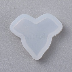Autumn Theme Silicone Molds, Resin Casting Molds, For UV Resin, Epoxy Resin Jewelry Making, Maple Leaf, White, 33x37x5mm(DIY-F037-B03)