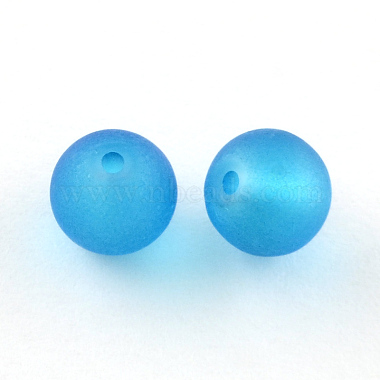 Transparent Frosted Glass Beads(FGLA-R001-8mm-M)-2