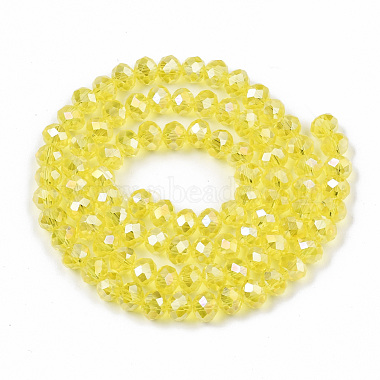 Chapelets de perles en verre galvanoplastique(EGLA-A034-T6mm-B21)-2