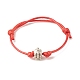 2pcs 2 couleurs alliage couronne bracelet cordon perlé(BJEW-JB08113-03)-4