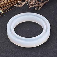 DIY Silicone Bangle Molds, Resin Casting Molds, For UV Resin, Epoxy Resin Jewelry Making, White, 68x11mm, Inner Diameter: 56mm(AJEW-P037-01)