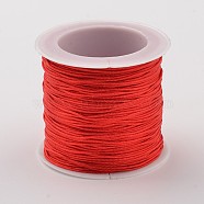 Nylon Thread Cord, DIY Material for Jewelry Making, Red, 0.8mm, about 38.27 yards(35m)/roll(NS018-11)