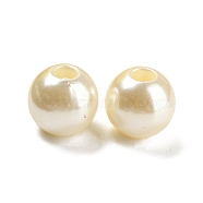 ABS Plastic Imitation Pearl Bead, Round, Beige, 20x18mm, Hole: 7mm(X-KY-C017-18B)