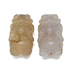 Natural Agate Beads, Carved Animal Beads, Camel, 23.5~25x12.2~13.6x12.2~13.4mm, Hole: 1.2mm(G-Q166-09A)