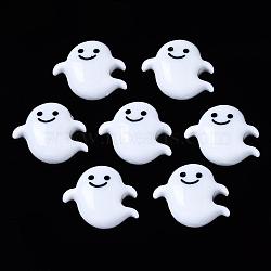 Resin Cabochons, Ghost, Halloween, White, 22x25x7mm(X-CRES-T010-103A)