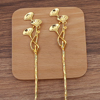 Flower Alloy Hair Sticks, Long-Lasting Plated, Hair Accessories for Woman, Golden, 169x28mm