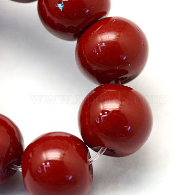 Backen gemalt pearlized Glasperlen runden Perle Stränge(X-HY-Q003-6mm-35)-3