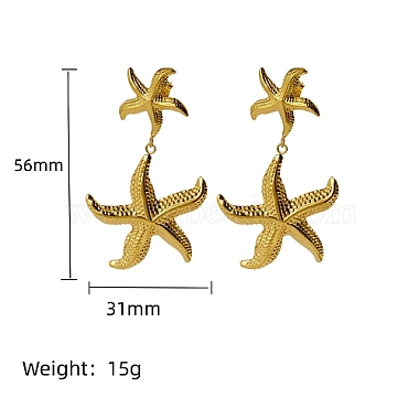 304 boucles d'oreilles pendantes en acier inoxydable(OU5741-1)-3
