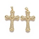 Brass Micro Pave Cubic Zirconia Pendants(ZIRC-F115-09G)-1