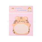 Cartoon Standing Animal Shape Memo Notepads, Sticky Notes, for Note-Taking, Reminders Office School Reading, Tiger Pattern, 60x60x0.07mm, about 20 sheets/bag(DIY-WH0453-15F)