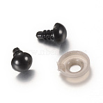 Craft Plastic Doll Eyes Stuffed Toy Eyes, Safety Eyes, with Washers, Black, 12mm(DIY-R039-12mm-07)