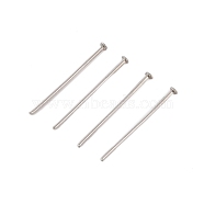 304 Stainless Steel Flat Head Pins, Stainless Steel Color, 15x0.5mm, Head: 1mm(STAS-Z089-03P-01)